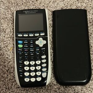 Texas Instruments Black Graphing Calculator with Protective Case